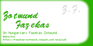 zotmund fazekas business card
